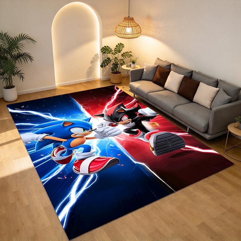 Sonic Showdown Living Room Nonslip Area Rug Soft Carpet For Bedroom Game Playroom Sofa Office Home Decor Doormat Christmas Gift C926293