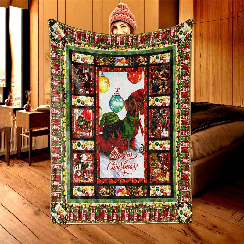 Christmas cartoon pattern digitalprinted polyester Bedroom velvet flannel soft sofa cover blanket Fleece soft sofa cover