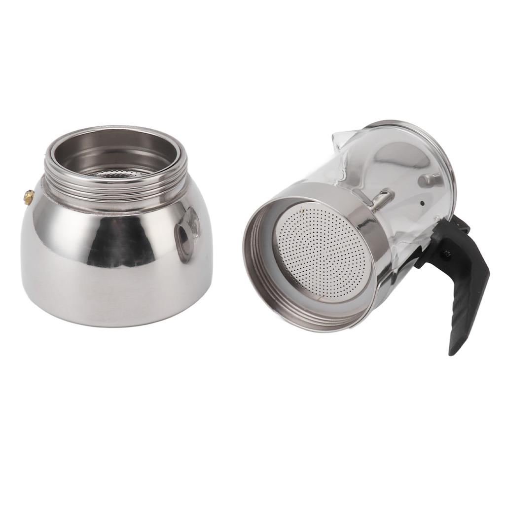 Кофеварка с двойным клапаном из нержавеющей стали, устойчивая к высоким температурам, многофункциональная, портативная для