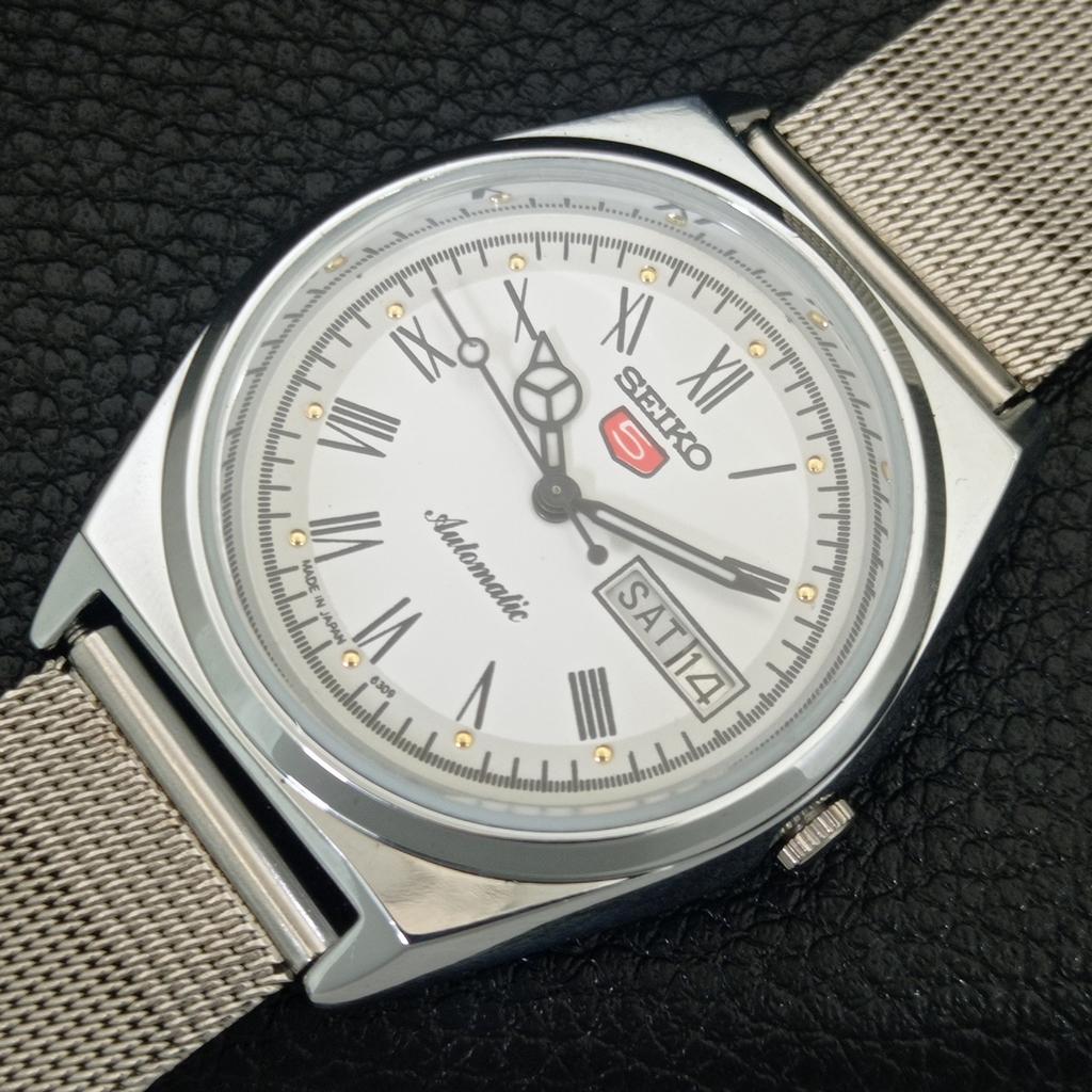 REFURBISHED SEIKO 5 AUTOMATIC VINTAGE JAPAN MENS ROMAN FIGURE WATCH a442665-1