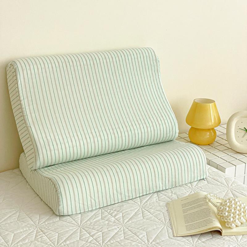 Латексная подушка с эффектом памяти с хлопковой наволочкой для детей, 50x30см, Съемная, Для использования в любое время года, Наволочка 60x40см.