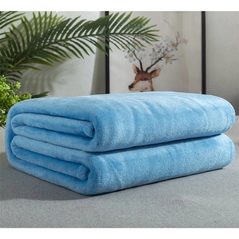 Фланелевый плед Летний Кондиционер Накидка Мягкий Флис Офисный Плед для Сна Однослойный Двусторонний Плюшевый Плед на Все Сезоны