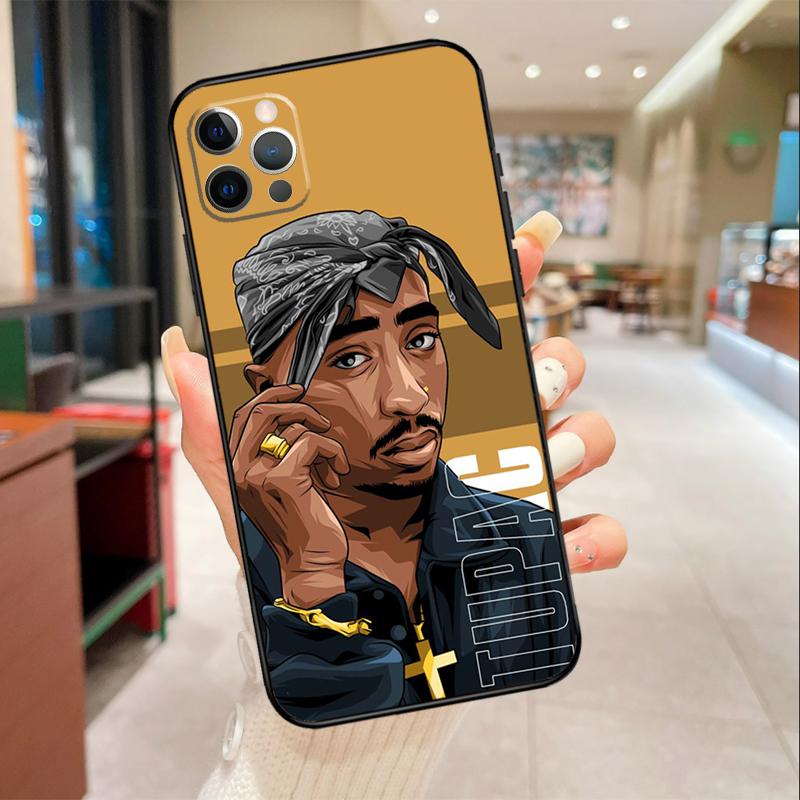Чехол для телефона рэпера Т-Тупака Шакура для iPhone 17 16 15 14 13 12 11 Pro Max mini 16 Plus 16e 17 Air Защитная крышка