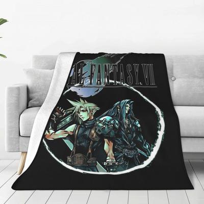 Final Fantasy VII Клауд Сефирот Плед Флисовый С принтом Портативный Легкий Тонкий Пледы для Постельного белья Спальни Коврик Кусочек
