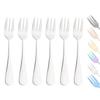 6 шт., набор чайных вилок с радужным зеркалом, набор столовых приборов из нержавеющей стали, посуда для фруктового салата, столовые приборы, кухонные вилки для десерта, закусок, торта
