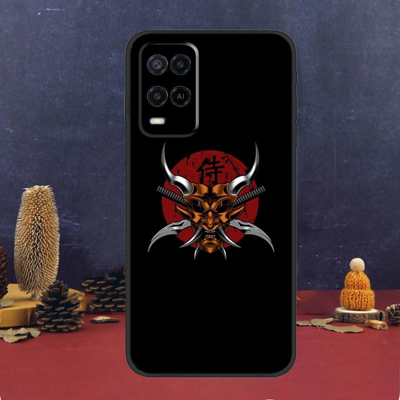 Чехол Самурай Маска Демона Для OPPO A17 A77 A58 A78 A98 A15 A5 A9 A96 A76 A16 A54 A74 A94 A52 A72 A79 A57S A53S