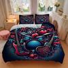3pcs Music Love Bedding Cover Set, Fashion Classic Popular Print Bedding Set, Soft Comfortable, All Season Use, For Bedroom, Guest Room (1*D