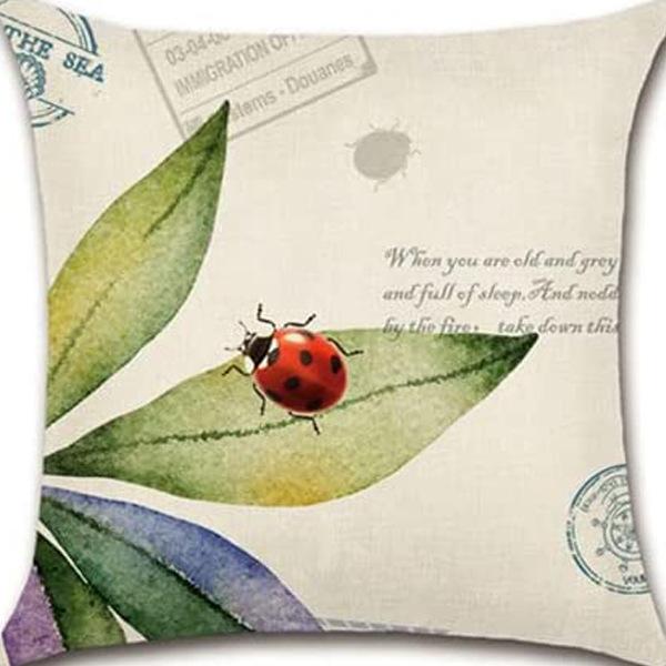 Ретро Растение Цветочный Принт Лен Наволочка Дом Гостиная Диван Автомобильная Подушка