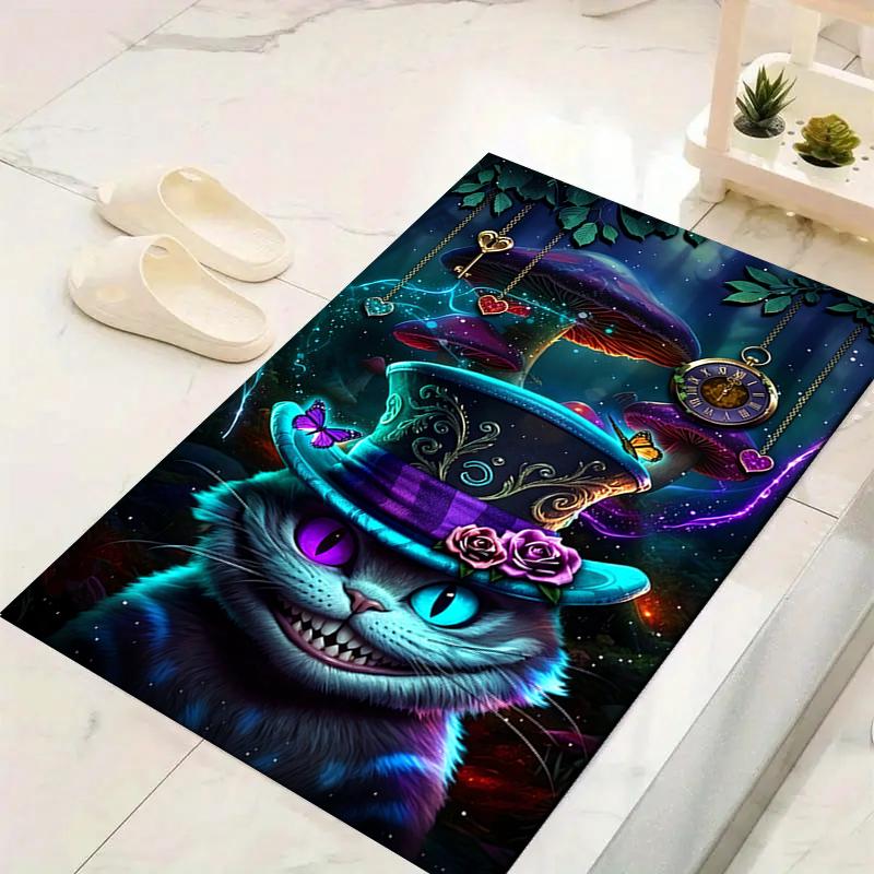 1Pc Alice Wonderland Party Rug Office Carpet Indoor Outdoor Doormat Nonslip Soft Comfortable Living Christmas Halloween Xmas Gift D924523