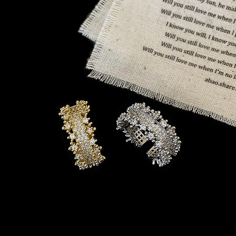 Кольцо Fine Flash Gypsy Zircon Open Ring женское легкое роскошное высокочувственное изысканное уникальное модное универсальное кольцо