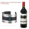 Stainless Steel Wine Thermometer Clip LCD Display Bar Tool for Champagne and Wine Temperature 4 To 24 Degrees Celsius
