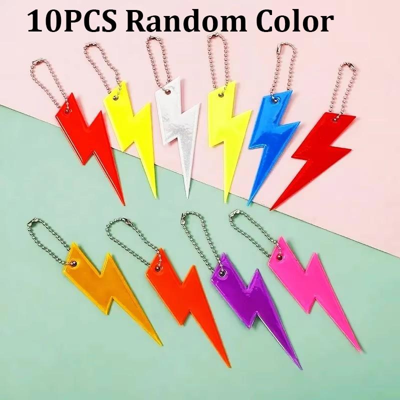 Xiaomi 10PCS Reflective Lightning Bicycle Pendant, Random Color Fashion Decor Charm for Backpack Bike, Night Riding Outdoor Activities