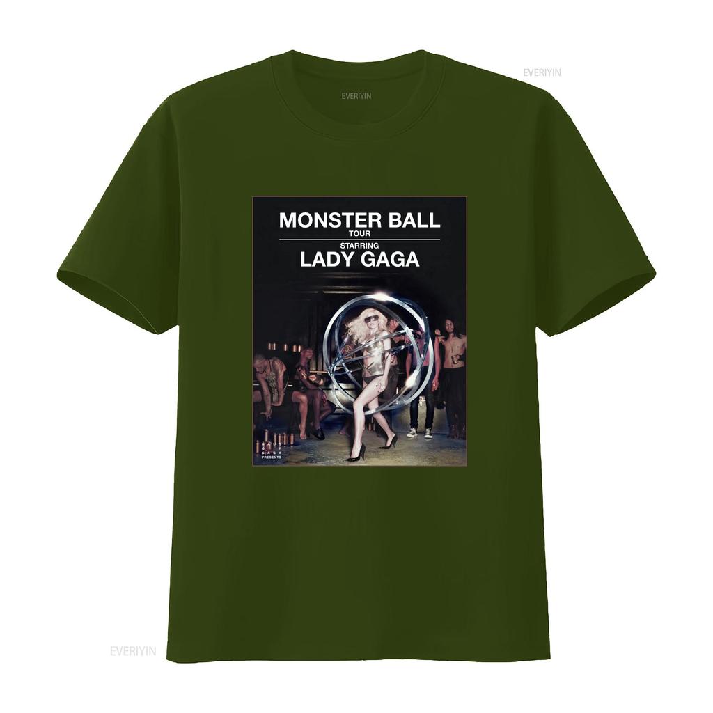 Lady Gaga The Monster Ball Tour Concert T Shirt S To XL vintage Washed Casual Versatile fashion Stretched homme