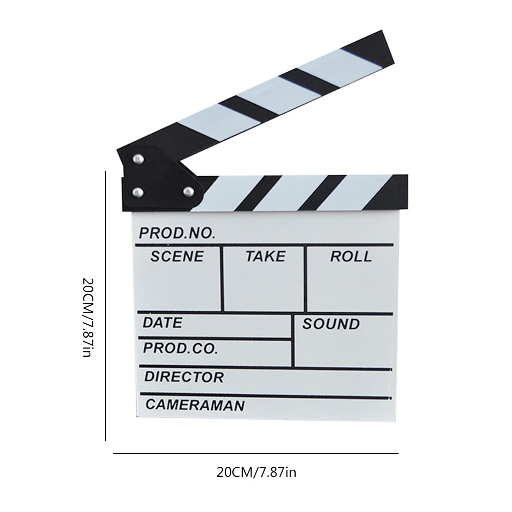 30 x 27cm Vlog Recording Photography Prop Director Clapperboard TV Movie Clapboard Video Scene
