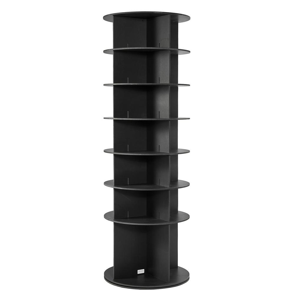 7 Tiers Rotating Shoe Rack Tower, 360° Spinning Shoe Rack, Revolving Storage Round Carousel Display, Freestanding Lazy Susan Organizer Display for