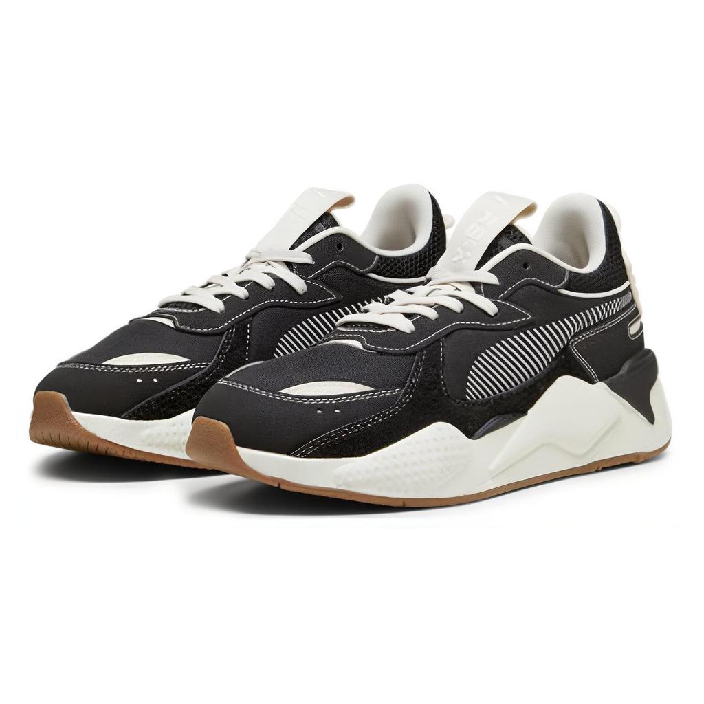 Puma Rs-X Fabric Synthetic Leather Comfortable Shock Absorbing Wear Resistant Low Top Lifestyle Casual Shoes Unisex Casual Shoes Black White 391176-04