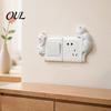 3D Relief Cat Ornament Light Switch Sticker, Decorative Resin Wall Plate Cover, Cute Animal Unique Home Interior Accents Stickers, Peel And