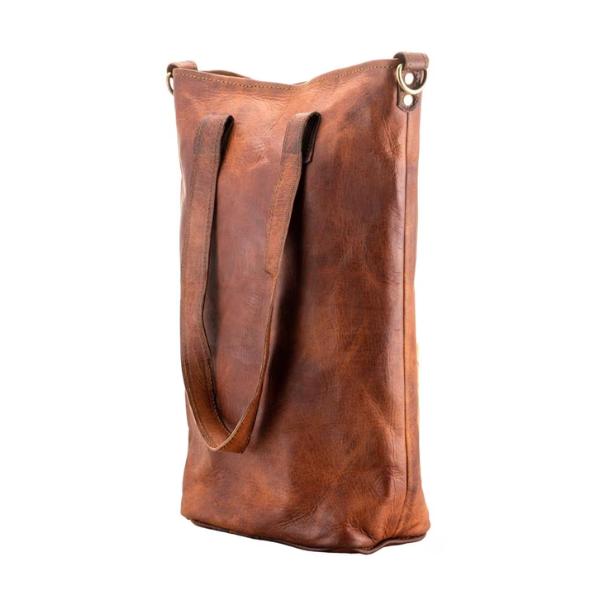 Handmade Goat Leather Tote Bag by Parry’s Leather World, Vintage Style Women’s Shoulder Bag, Durable Everyday Carryall