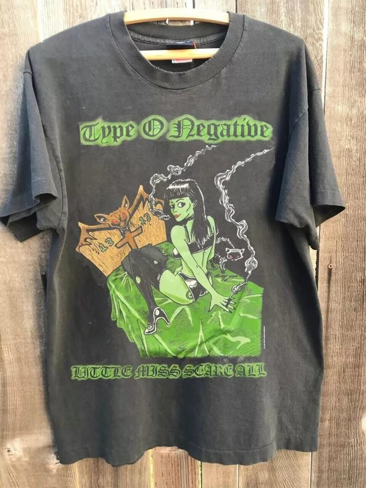 Type O Negative Little Miss Scare All Band Charcoal Unisex Tshirt Reprint S5XL