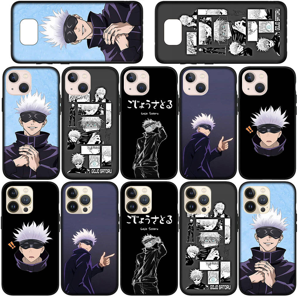 Чехол для телефона Samsung Galaxy S25 S24 S23 iPhone 16 15 Xiaomi Redmi Note 14 13 12 16E X 11 Pro Max Moto Huawei Comics Jujutsu Kaisen Gojo Satoru Cover