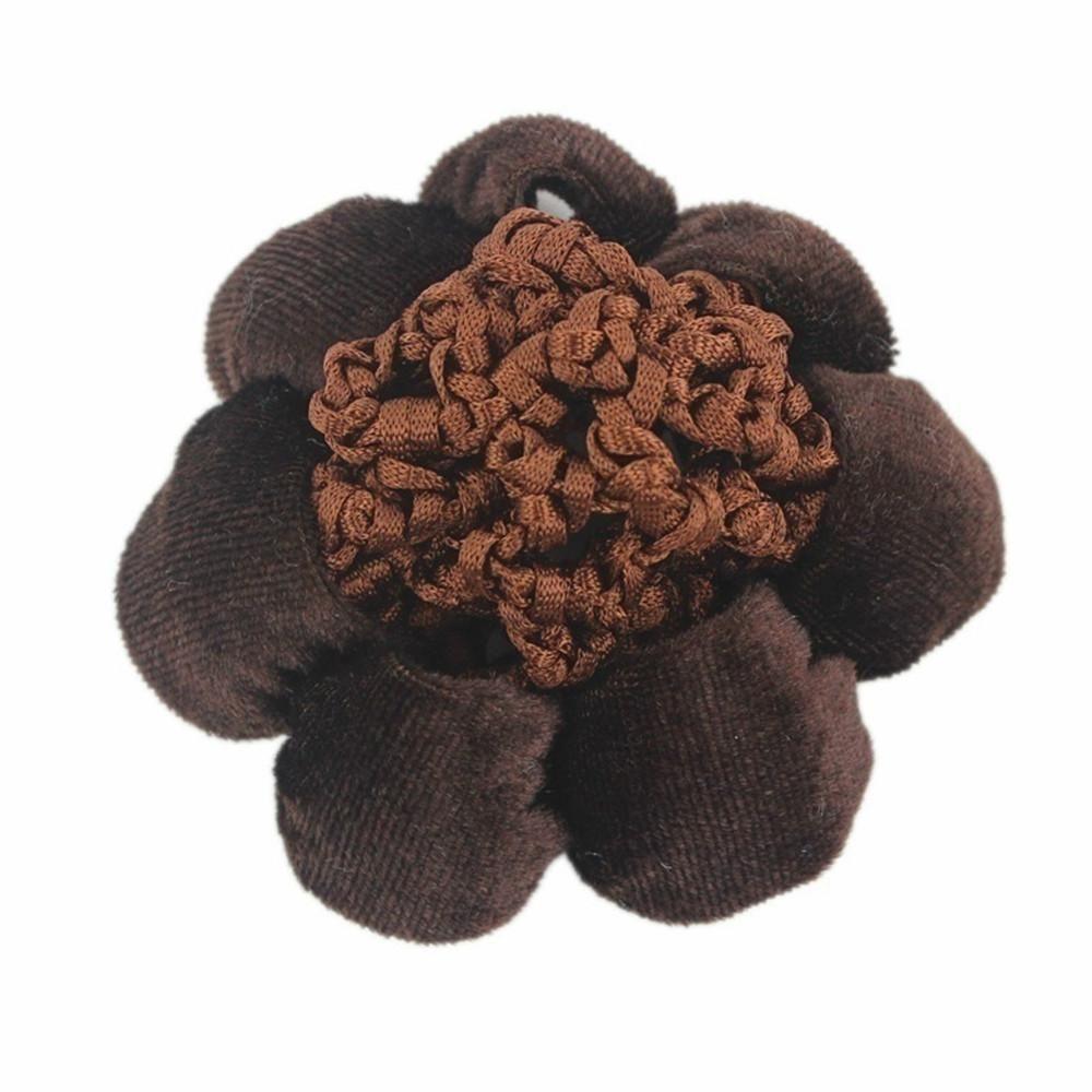 Fashion Lace Velet Edge Dance Skating Ballet Crochet Snood Hair Nets Bun Cover Updo Styling Tool
