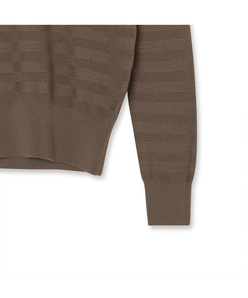 IOLO Wool Silk Shawl Collar_Cocoa