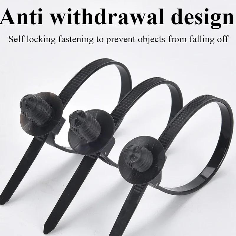 Car Nylon Tie Wrap Cable Fixed Fastener Clips Strap Self-Locking Nylon Cable Ties Car Hose Fastening Zip Interior Accessorie
