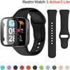 Original Silicone Strap+Case For Xiaomi Redmi Watch 3 Active Smartwatch Wristband Sport Bracelet Correa Redmi Watch 3 Lite Band