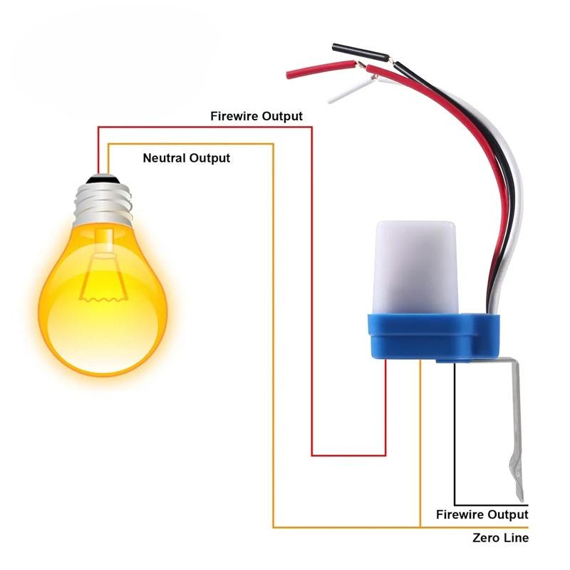 Street Light Switch AC220V 10A Photocell Sensor Automatic On Off Outdoor Lighting Controller for Energy Saving Garden Lamp