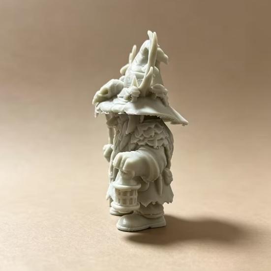 Huaqianguhh Статуэтка гнома-волшебника, 3D-печатная статуя фэнтезийного мага, Декор лесного колдуна для настольной полки, Пасхальный подарок для коллекционеров, любителей настольных игр
