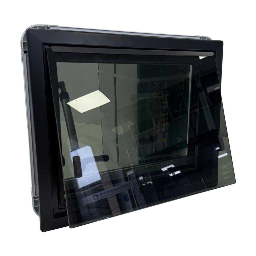 Tongfa aluminum alloy tempered glass window with blackout curtain and mosquito screen, suitable for RV and campervan