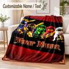 LEGO Ninjago Custom Name Flannel Throw Blanket Soft Warm for Sofa Bed Indoor Home Use