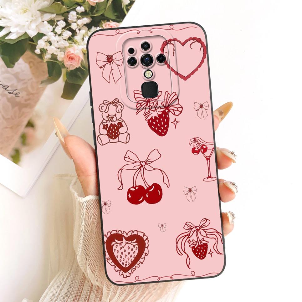 For Tecno Camon 16 CE7 16 Pro 16 Premier CE9 Phone Case Bow Pattern Flower Butterfly Girly Back Cover Silicone Soft Casing