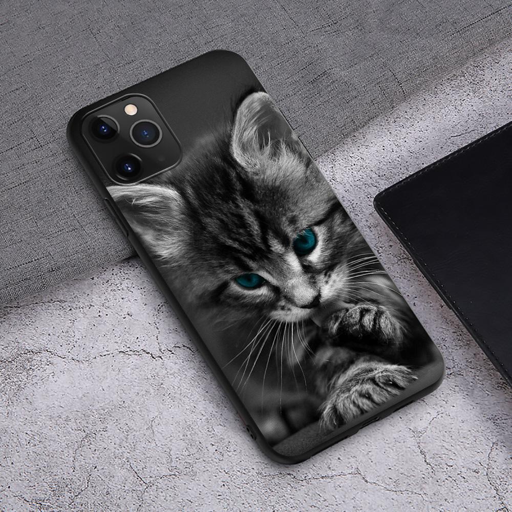 Чехол T145 с изображением кота мейн-куна для iPhone 13 12 Mini 11 Pro XS Max XR X 8 7 6 6S Plus 5 5S SE 2020