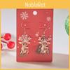 Christmas Deer Acrylic Earrings With Geometric Design For Holiday Party Wear