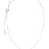 eenie beenie twin heart slide long necklace