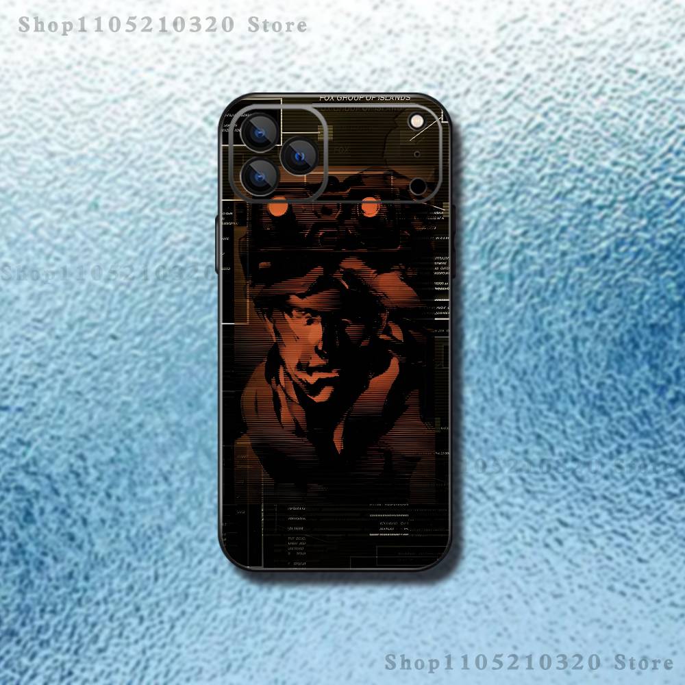 M-MGS1 Solid Snake Game Phone Case For iPhone 17,16,15,14,13,12,11,Pro,Max,Plus,E,SE4,Air,Mini Black Soft Funda