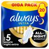 Always Ultra Nighttime Super Absorbent Pads With Wings 1 Pc