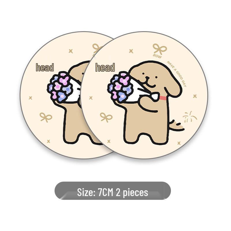 Car Cup Coaster: Universal Anti-slip Door Slot Mat - Cute Cartoon Interior Decor