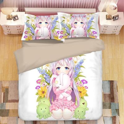 Kawaii Izumi Sagiri 3D Anime Print Комплект постельного белья Пододеяльники Наволочки Цельный стеганый плед Комплекты постельного белья Постельное белье Пододеяльник