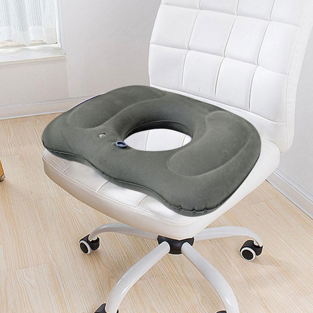 Flocked Buttock Pad Prostate Coccyx Hemorrhoid Sciatica Seat Donut Seat Cushion Inflatable Massage Pillow Chair Seat Cushion