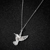 Hummingbird Pendant Necklace, Women's Stainless Steel Minimalist Jewelry