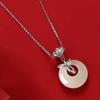 Rose Hetian Jade Necklace Women's National Trend Peaceful Quilt Pendant Clavicle Chain Ins Creative New Valentine's Day Gift