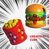 Fun And Colorful Burger Cube Fidget Spinner Toy For Kids With Stress Relief Features