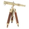 Brass Telescope On Tripod Stand Desktop Royal Look Finish Spyglass Beautiful Nautical Wooden Stand Home Décor Gift Everyone London..