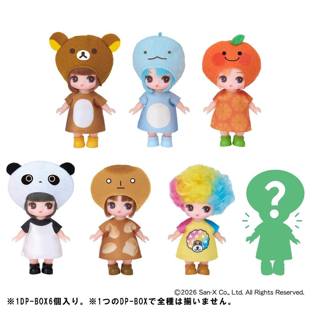 TAKARA TOMY Doll Puchi Universe Collection Pretend Play Toy Age 3 and Up Licca-chan Licca-chan San-X DP-Box Dress-up