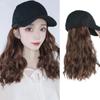 Бейсбольная кепка, парик с наращиванием волос, синтетический длинный волнистый парик, регулируемая шляпа для женщин
