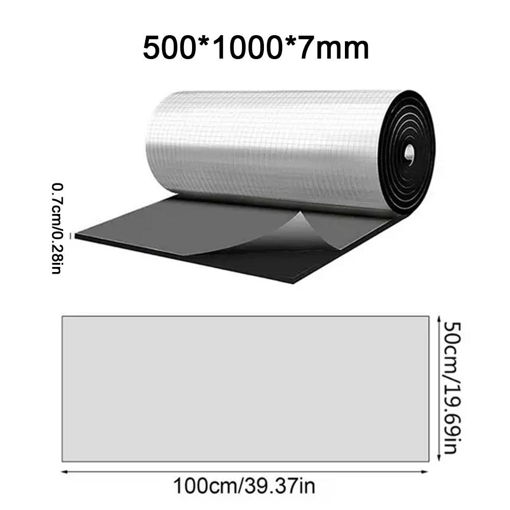 1 шт. Автомобильная алюминиевая фольга шумоизоляционная накладка самоклеящаяся теплоизоляция влагостойкая крыша звукоизоляция шумопоглощающий коврик