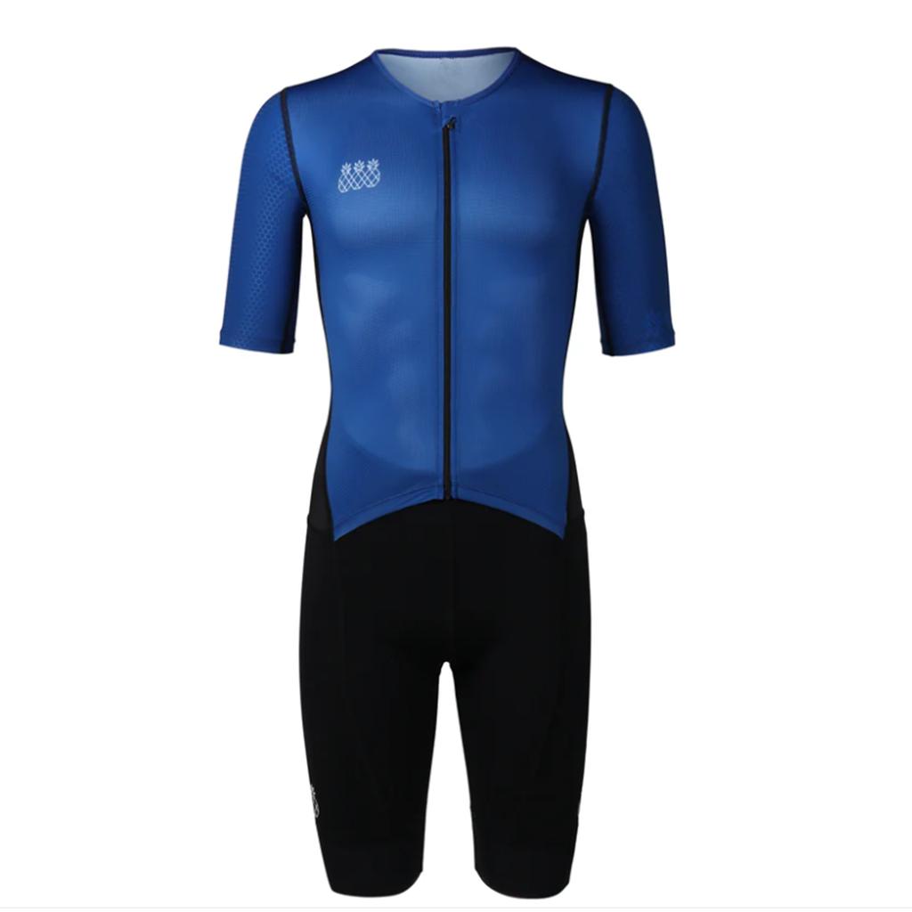 2026 Mens Triathlon Race Suit Short Sleeve Tri Suit Cycling Skinsuit Thin Pad Jumpsuit Pro Team Swiming/Runing/Cycling Clothing
