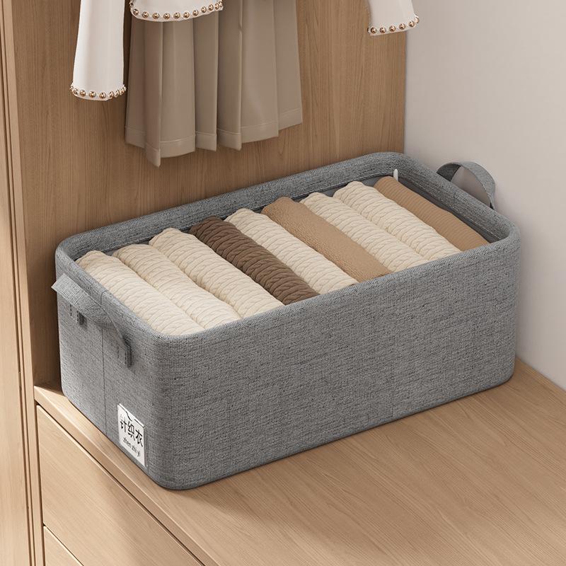 Foldable Fabric Clothes Storage Box with Steel Frame